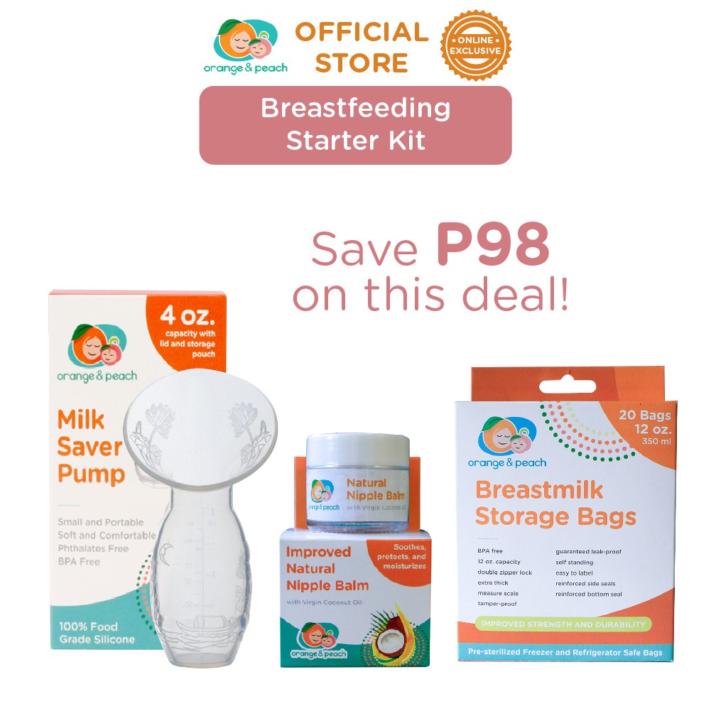 Orange and Peach Breastfeeding Starter Kit Bundle Shopee Philippines