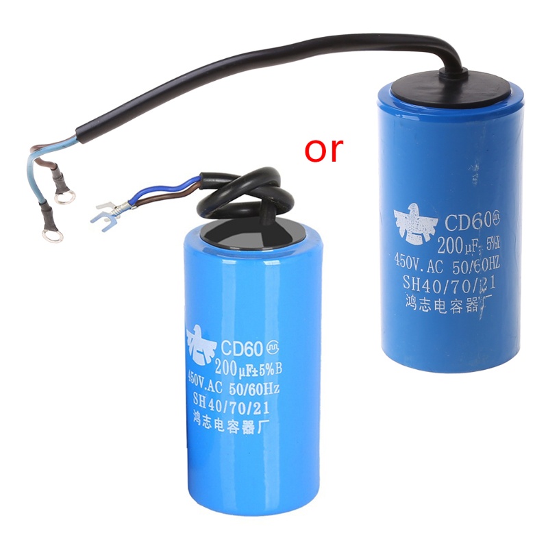 R 250 450v Ac 200uf Appliance Motor Start Run Capacitor Cd60 High Quality Shopee Philippines