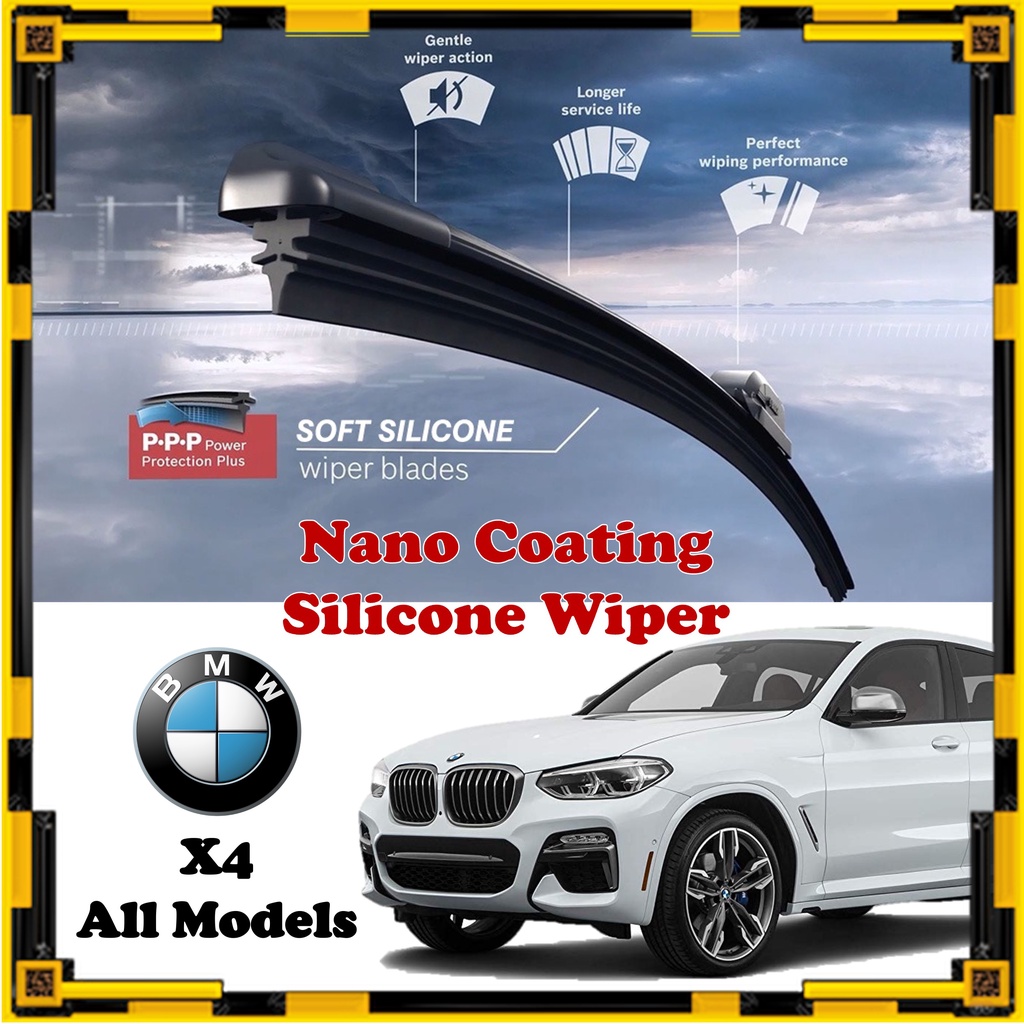 BMW X4 - Nano Coating Soft Silicone Car Wiper Blades - 1 Pair ...
