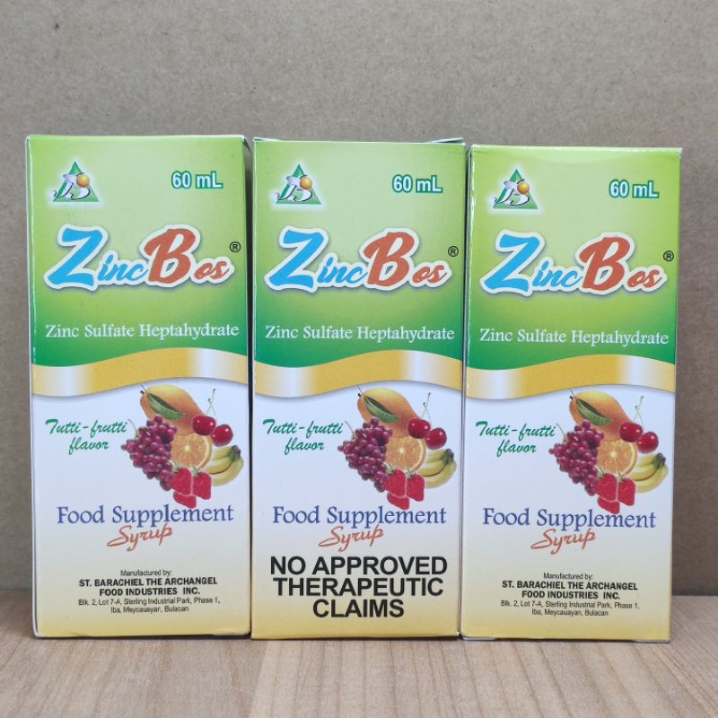 Zincbos Ammuno Z Zincvita Zinlum Zinc Sulfate Heptahydrate 60ml Syrup Shopee Philippines 0215