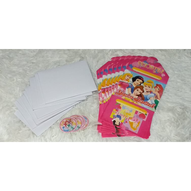 10 pcs .Princess Invitation Card | Shopee Philippines