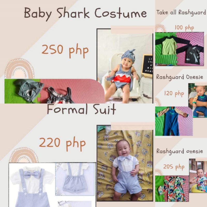 Pre-loved outfit / rashguard for baby boy / baby shark costume ...