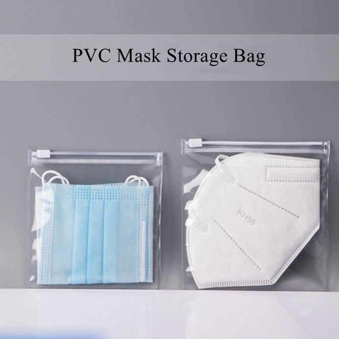 5Pcs Portable Face Mask Storage Zipper Bag Antibacterial Dust-proof ...