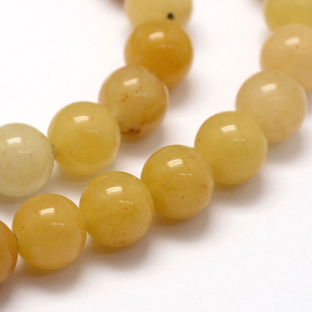Beadthoven 1Strand Natural Old Topaz Jade Beads Strands Round 8.5mm ...