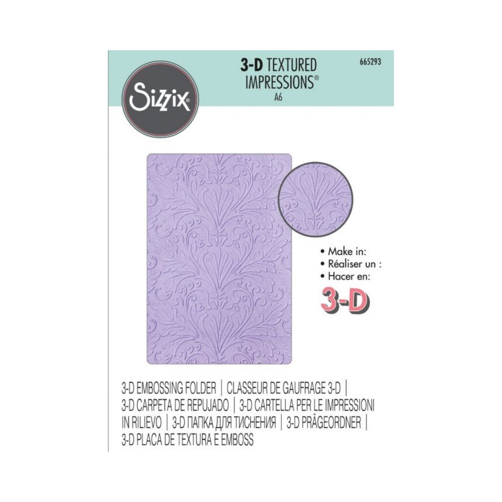 Sizzix 3-D Textured Impressions Embossing Folder - Art Nouveau | Shopee ...
