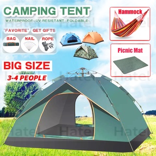 2/4/6 Waterproof Outdoor Dome Camping Tent automatic Double Layer ...