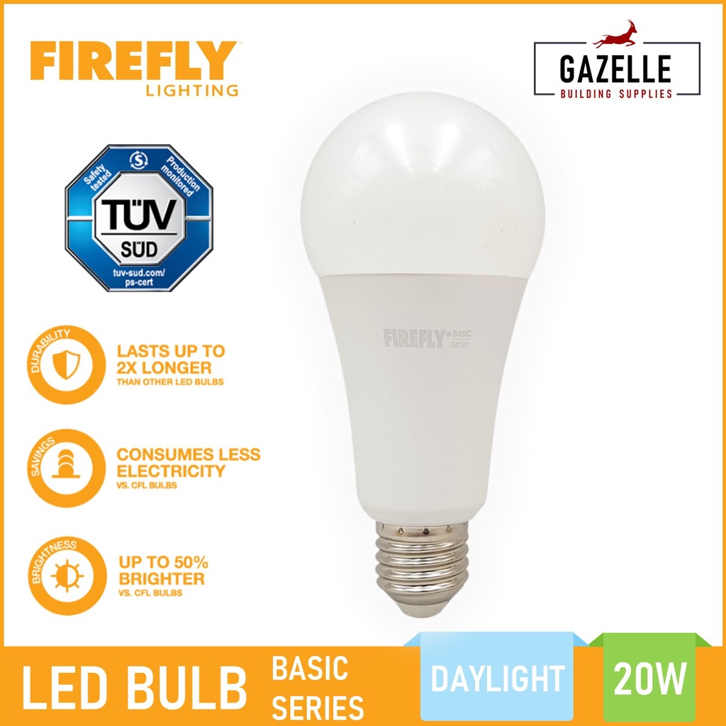 Firefly Basic Series LED A Light Bulb - 3 - 20 Watts Daylight Warm ...