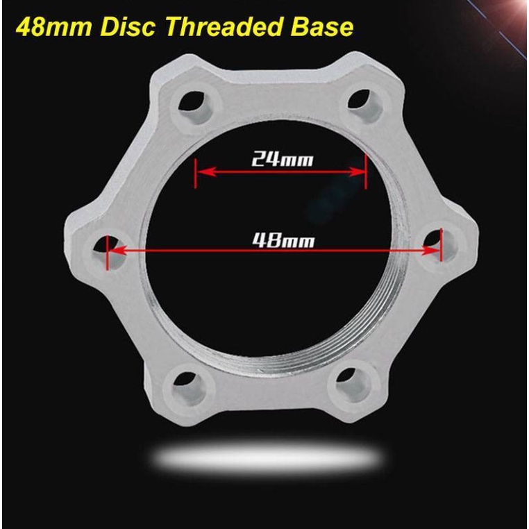 Rotor 44/48mm Aluminium Alloy MTB Bike Threaded Hubs Disc Brake Rotor