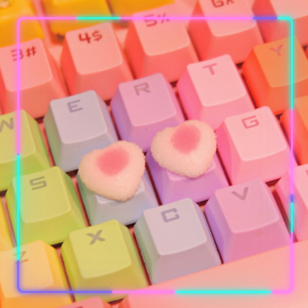 Heart Pochi Artisan Kawaii Keycaps for Mechanical Keyboard Shopee