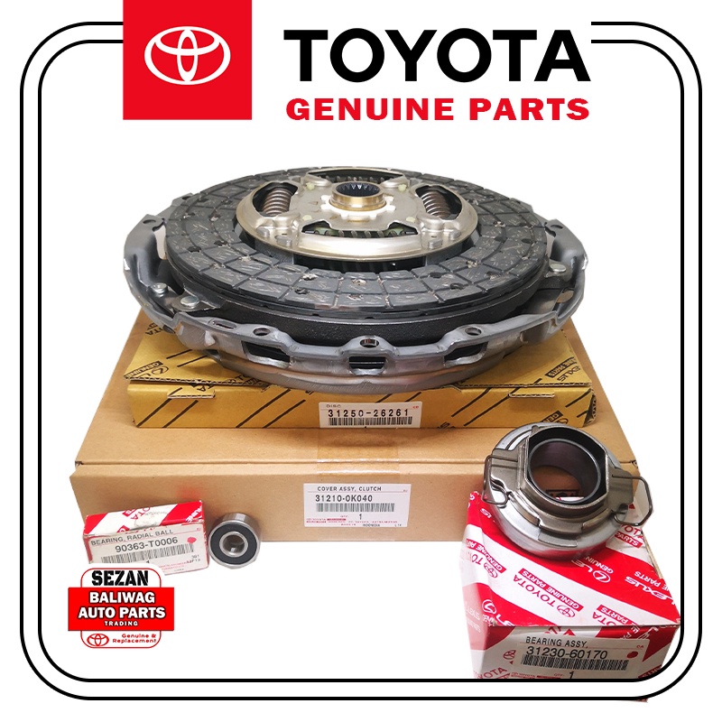 TOYOTA CLUTCH SET DISC COVER RELEASE BEARING PILOT BEARING HIACE 2.5