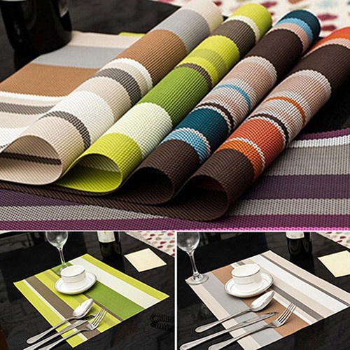 pvc 11 colors elegant placemat pad