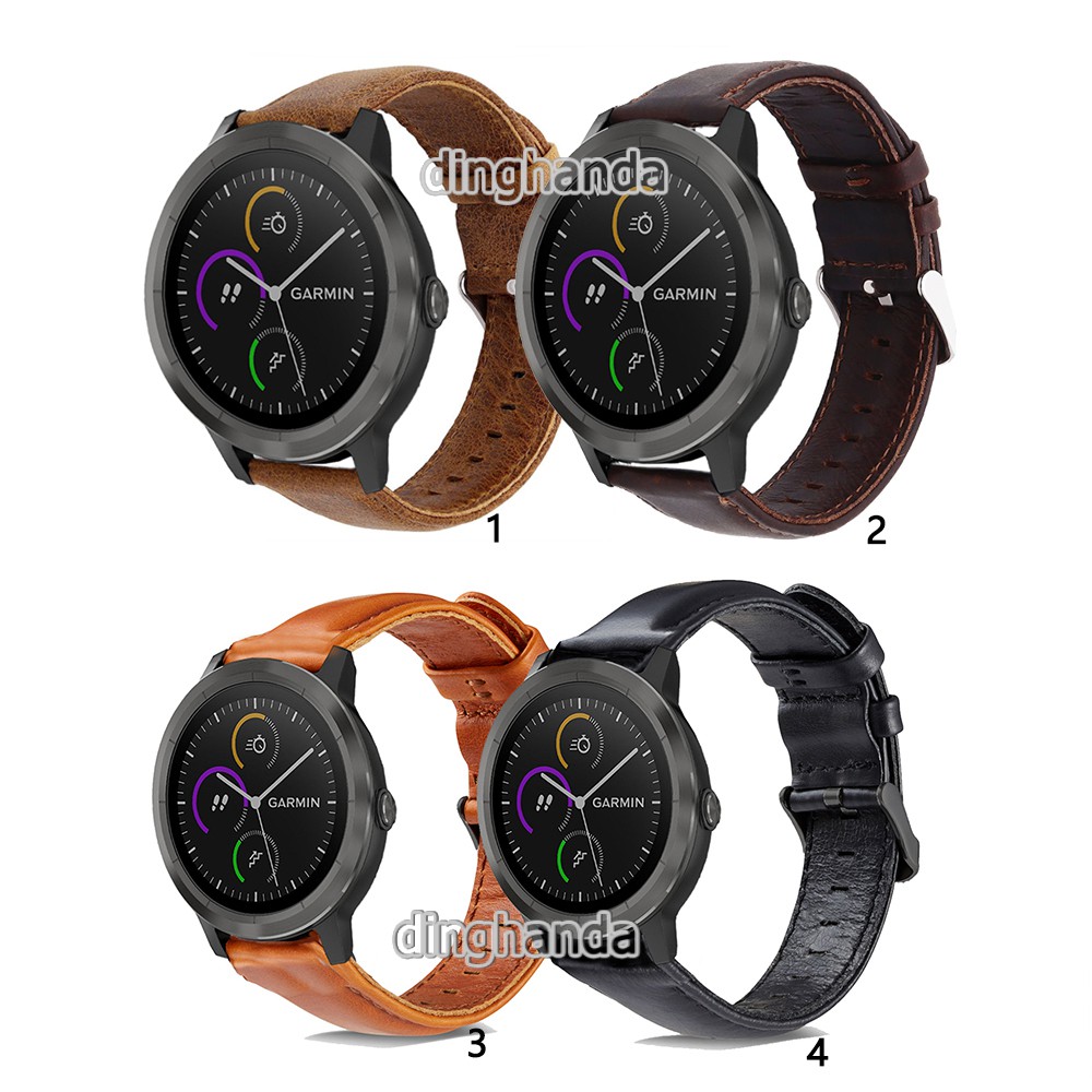 Leather Band Strap for Garmin Vivoactive 3 Smart Watch