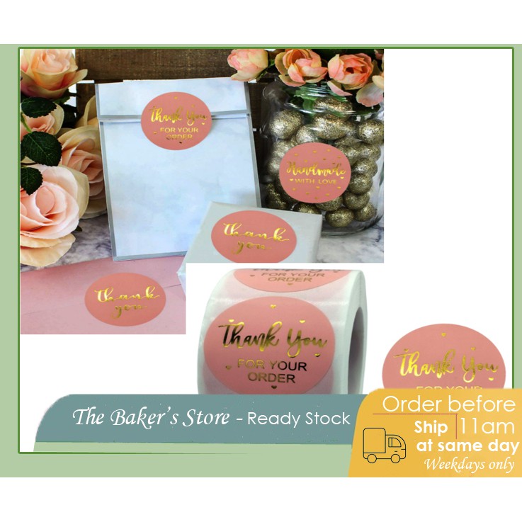 3.8cm Baking Sticker Seal label handmade sticker food sticker (500pcs ...