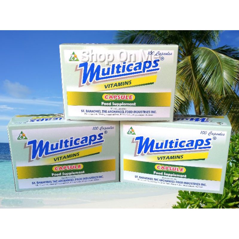 Multicaps Vitamins 100 capsules/box multivitamins Shopee Philippines
