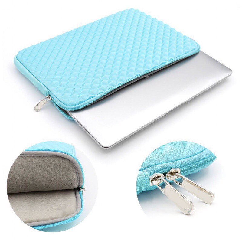 Laptop Pouch 13 14 15 Inch Zipper Soft Sleeve High Quality Diamond