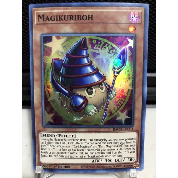 Carta Yu-Gi-Oh! TCG Magikuriboh (BACH-DE001) Super Rara 1° Edizione Tedesco. Inclusa Custodia Ultra Pro Toploader.