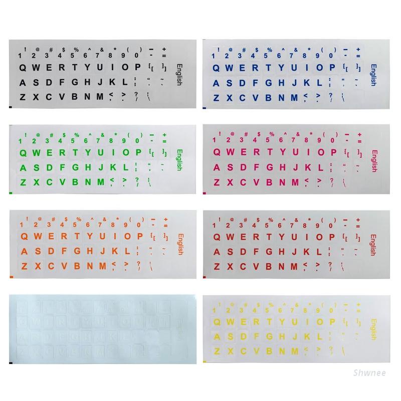 Shwnee 18x6.5cm Keyboard Layout Stickers English Letter Keyboard Decal ...