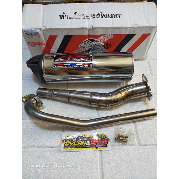 Apido Exhaust Pipe for XRM 110/125/raider 150 carb (chrome plated