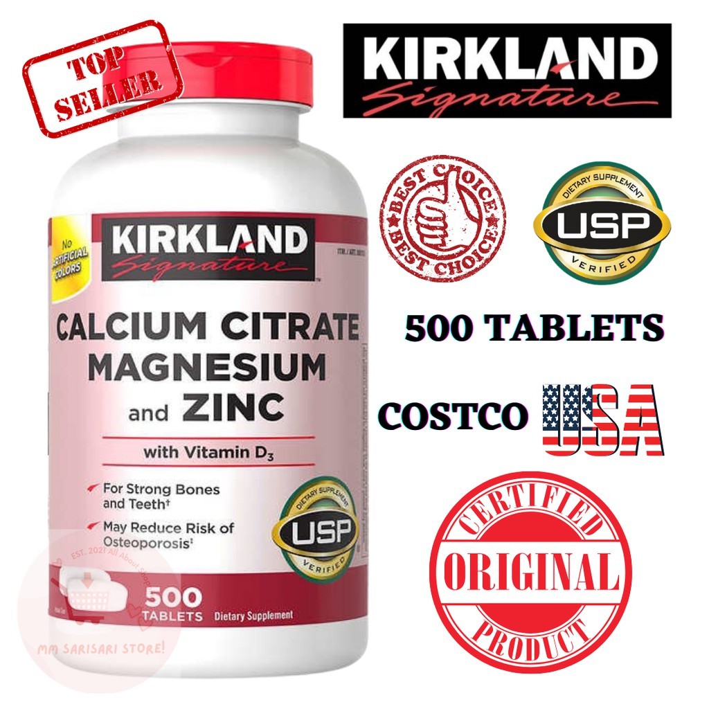 ORIGINAL COSTCO Kirkland Signature Calcium Citrate Magnesium and Zinc