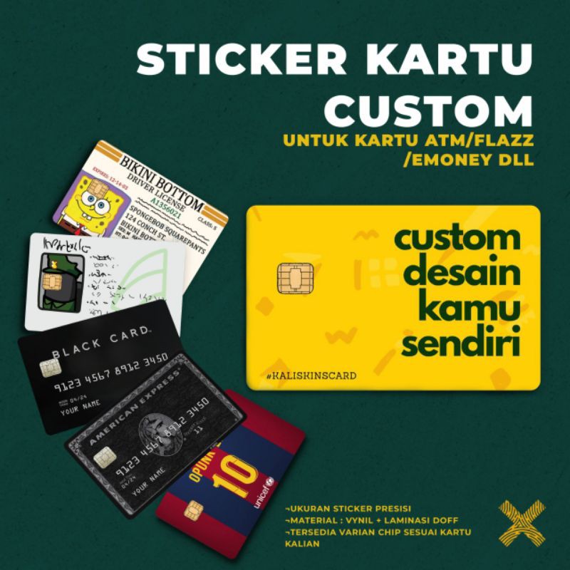 Skin Card / Sticker ATM Card (CUSTOM DESIGN) | Shopee Philippines