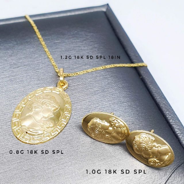 18k Saudi gold queen Elizabeth necklace &pendant pawnable Shopee