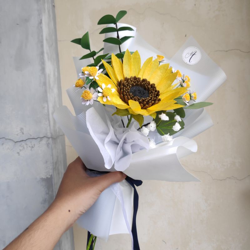 ALAYA PAPER BLOOMS Sierra Bouquet - Sunflower Paper Flowers | Shopee ...