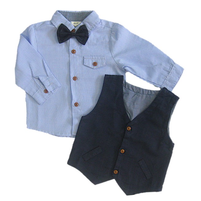 Kids Formal Polo Long Sleeves with Vest