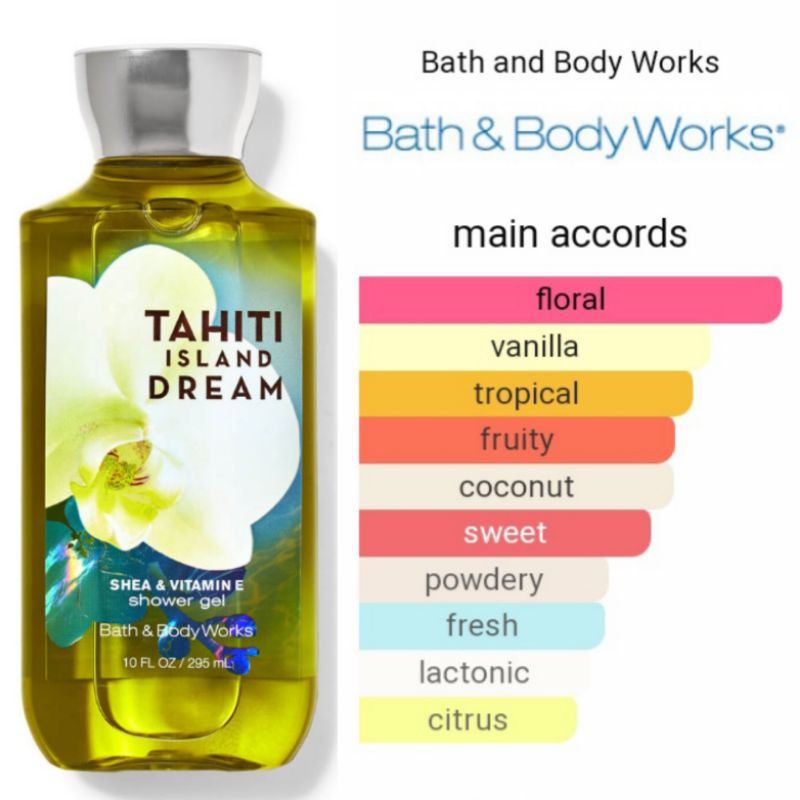 Tahiti Dream Island Shower Gel by Bath & Body Works Shopee Philippines