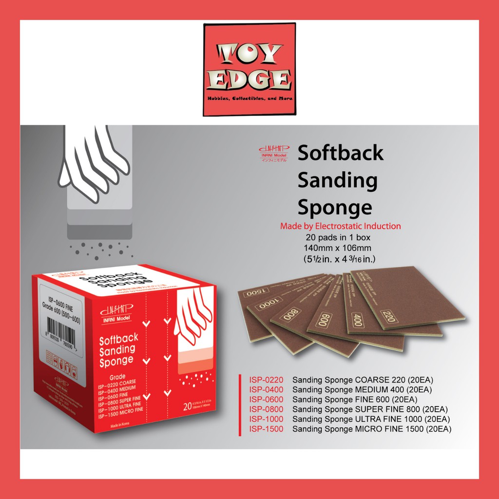 INFINI Model Softback Sanding Sponge "ISP" Series ( per PAD ) 220