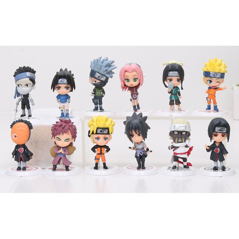 6pcs/set Naruto Figure Naruto Sakura Kakashi Sasuke Haku Zabuza Minato ...