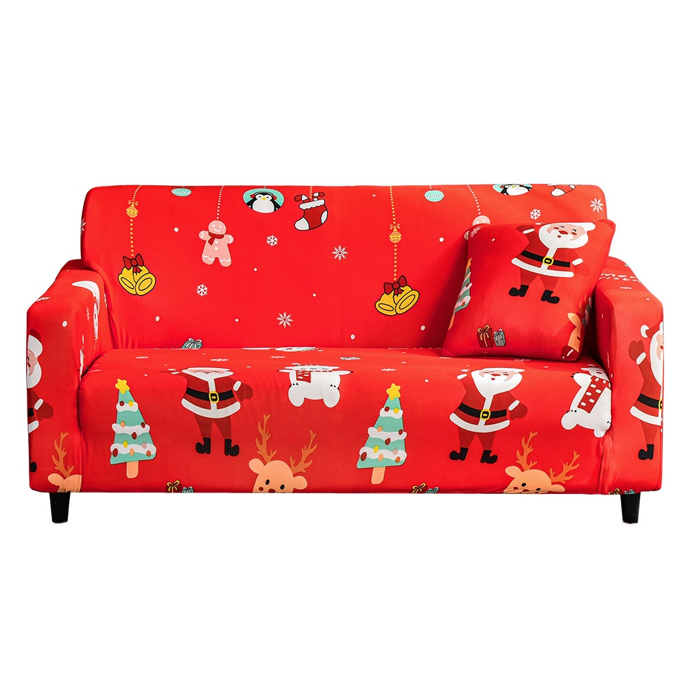 Christmas Sofa Cover Stretch 1/2/3/4 Seater Sofa Seat Cover Regular/L ...