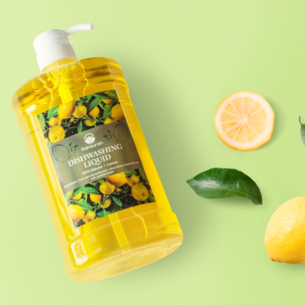 Rainourish Citrus Lemon GreaseCutting Dishwashing Liquid 1 Liter