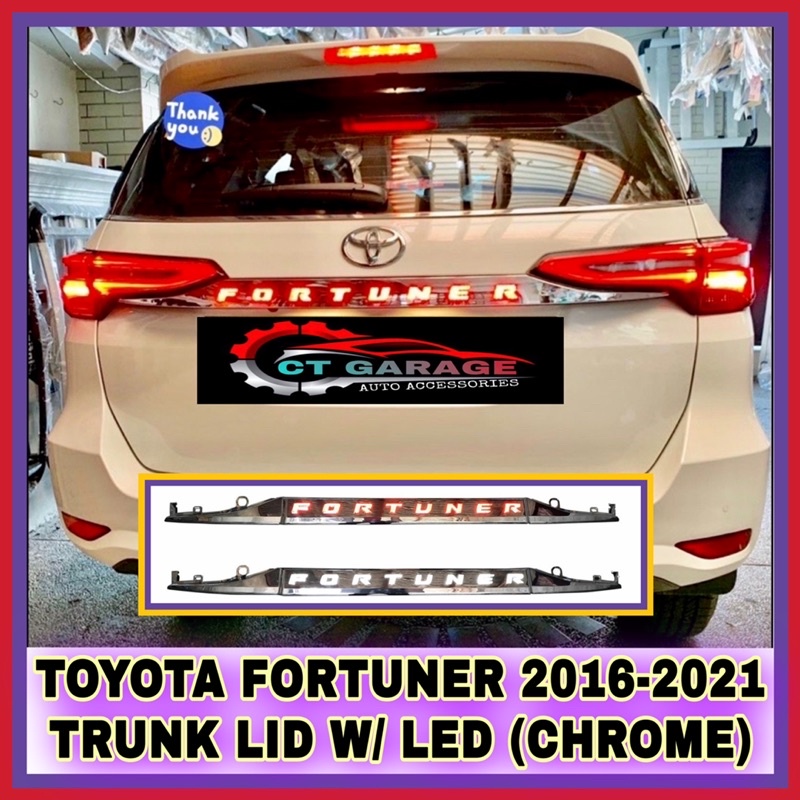 TOYOTA FORTUNER 2016-2025 TRUNK LID WITH LED CHROME (fortuner ...