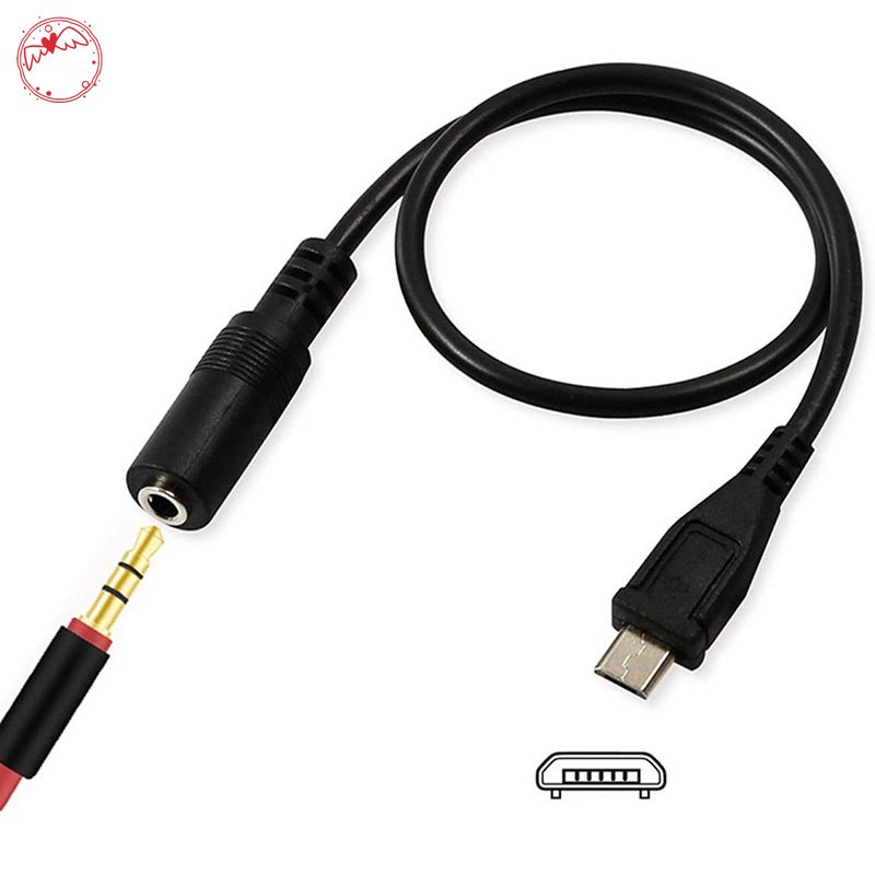 Mobile phone headset audio adapter Micro USB to 3.5mm female adapter