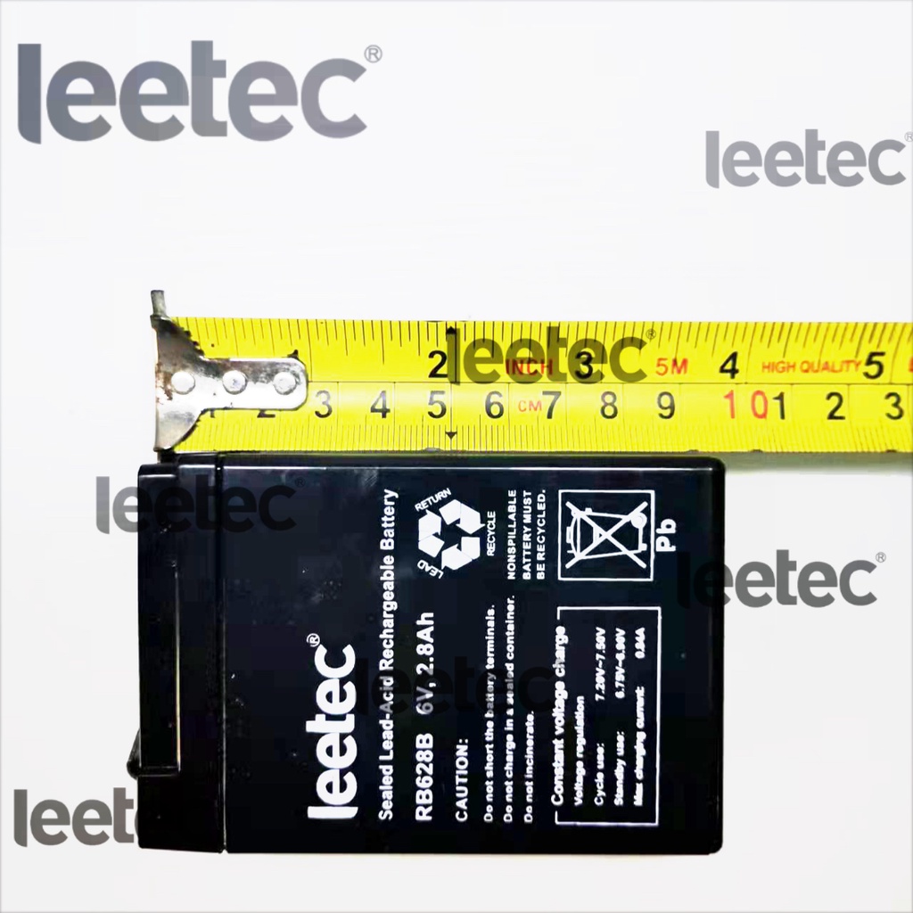 Rechargeable Battery Sealed Lead-Acid 6V 2.8Ah LEETEC RB628B | Shopee ...