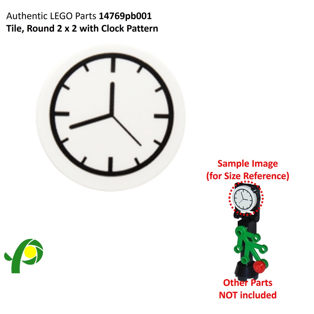 LEGO Parts 14769pb001 Tile Round 2x2 with Clock Pattern | Shopee ...