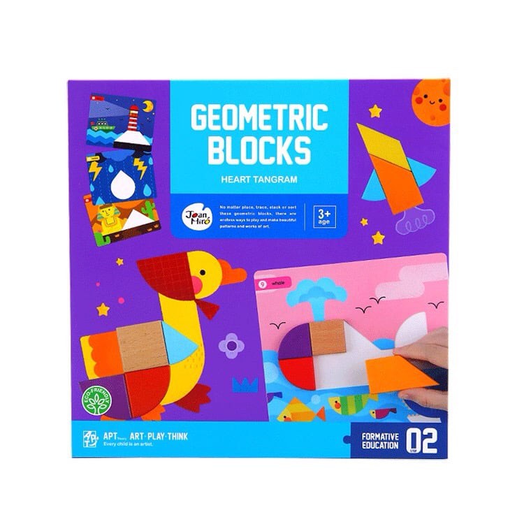 Kids Toys | Children's Toy Joan Miro Geometric Blocks-Heart Tangram ...