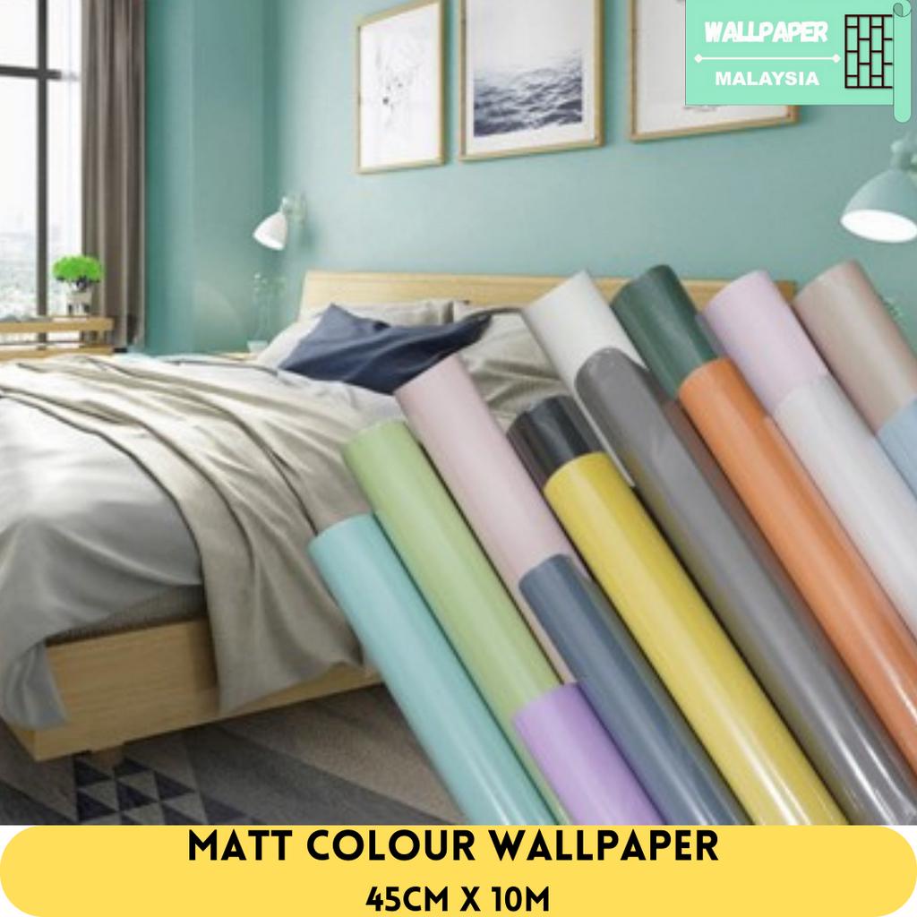 45 x 1000cm Matt Color Wallpaper Rough Wall Paper Color