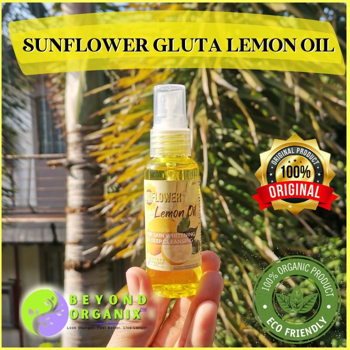 Sunflower Gluta Lemon Oil Combo (Pimple & stretch mark care, inguinal & armpit lightener, dark