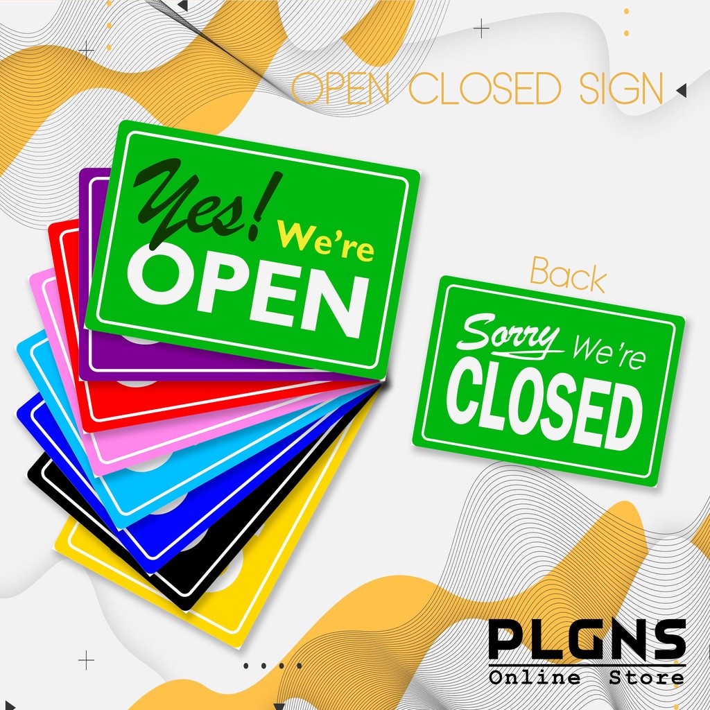 OPEN CLOSED Sign Signage Sign Board with FREE suction Cup and String ...