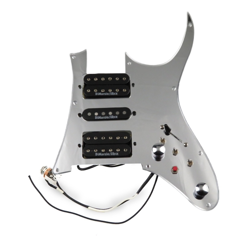 Prewired Pickguard IBZ Dimarzio Alnico 5 HSH 4C Guitar Pickups Push