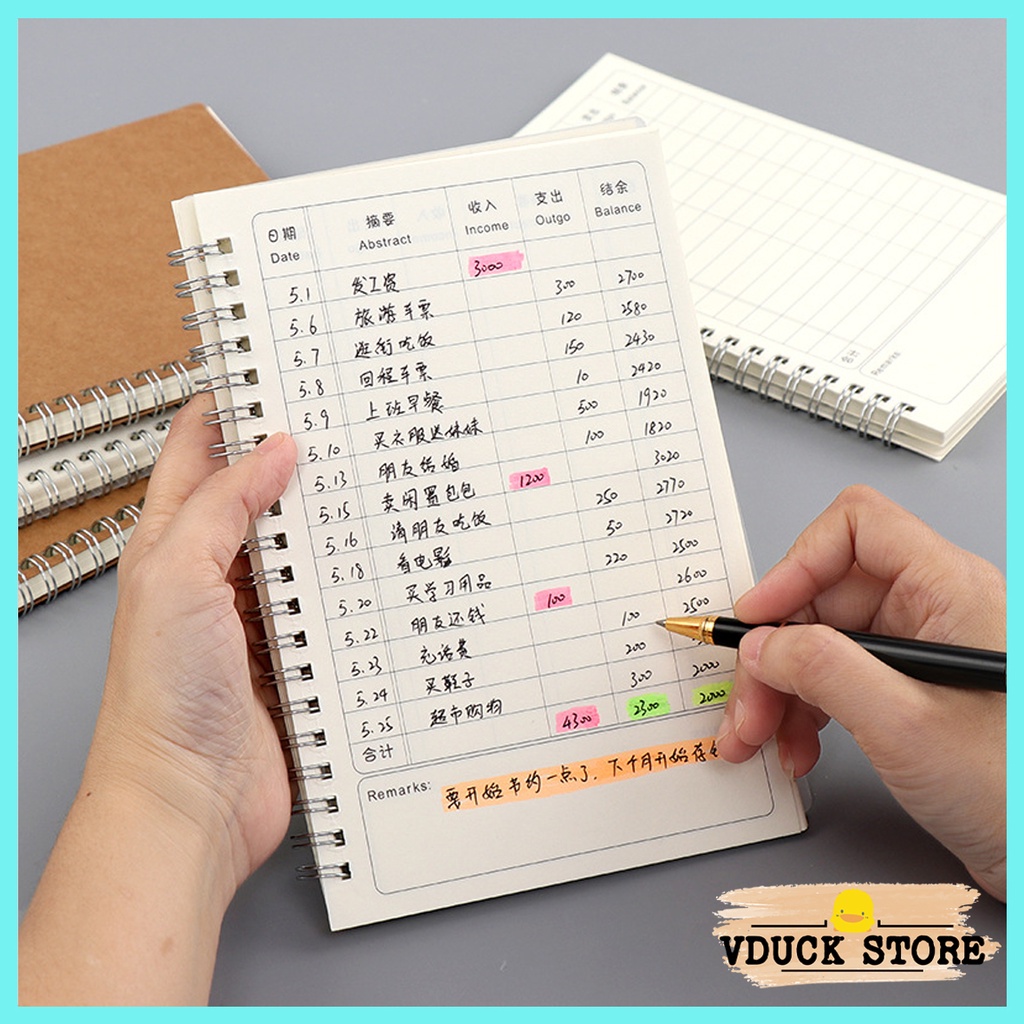 2026 Cash Book Cash Flow In Out 记账本现金帐本家庭理财笔记本收支收入支出 notebook | Shopee ...