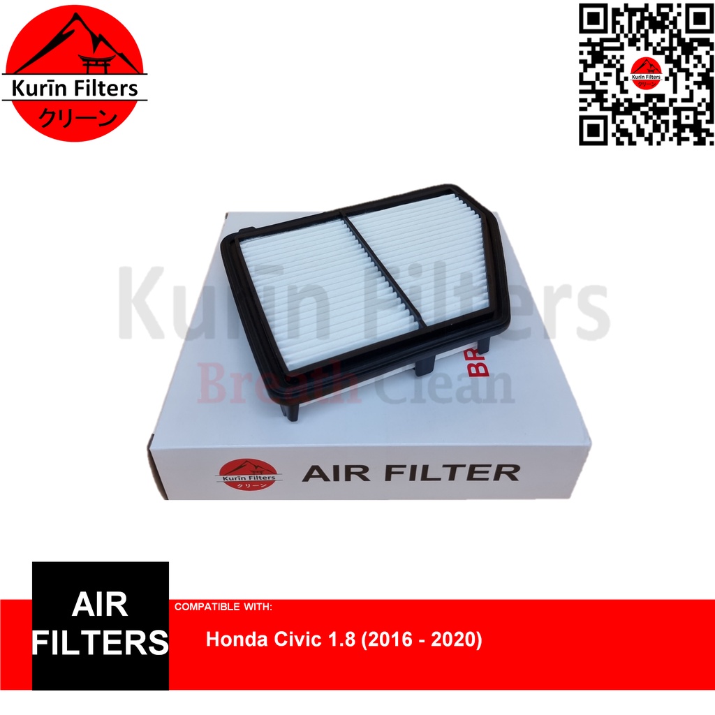 KURIN Air Filter for Honda Civic 1.8 (2016 2020) Shopee Philippines