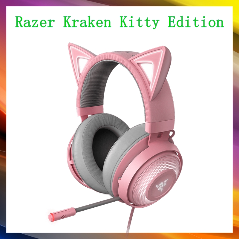 Razer Kraken Kitty Edition PC Gaming Headset.Pink Headphone With Backlight USB Plug 7.1 Surround Sound Shopee Philippines