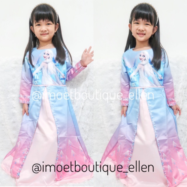 Imoet.boutique - muslim Dress Gamis longdress princess elsa frozen ...