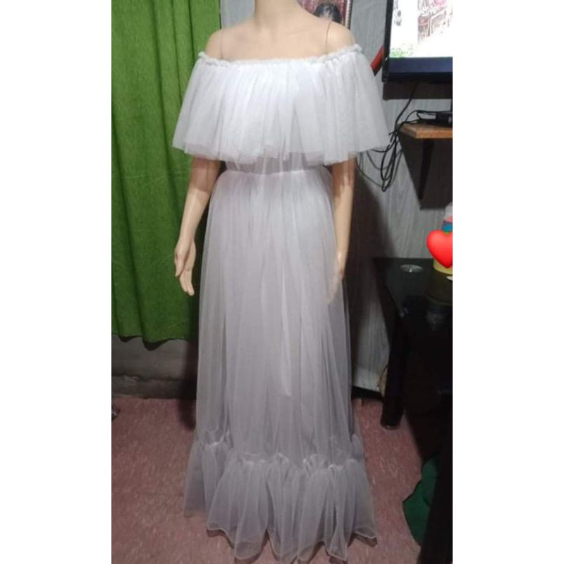 Tulle off the shoulder 2024 dress