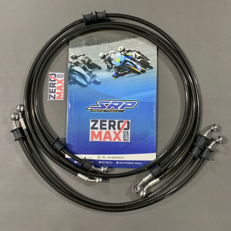 Original Black Carbon SR Ultra Speed Racing Brake Hose Yamaha NMAX Old ...