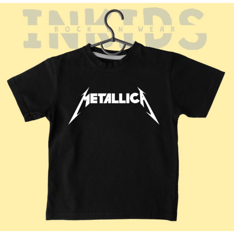 Kids BAND TShirt Metallica BAND FONT Music TShirts Age 1 2 3 4 5 6 Shopee Philippines