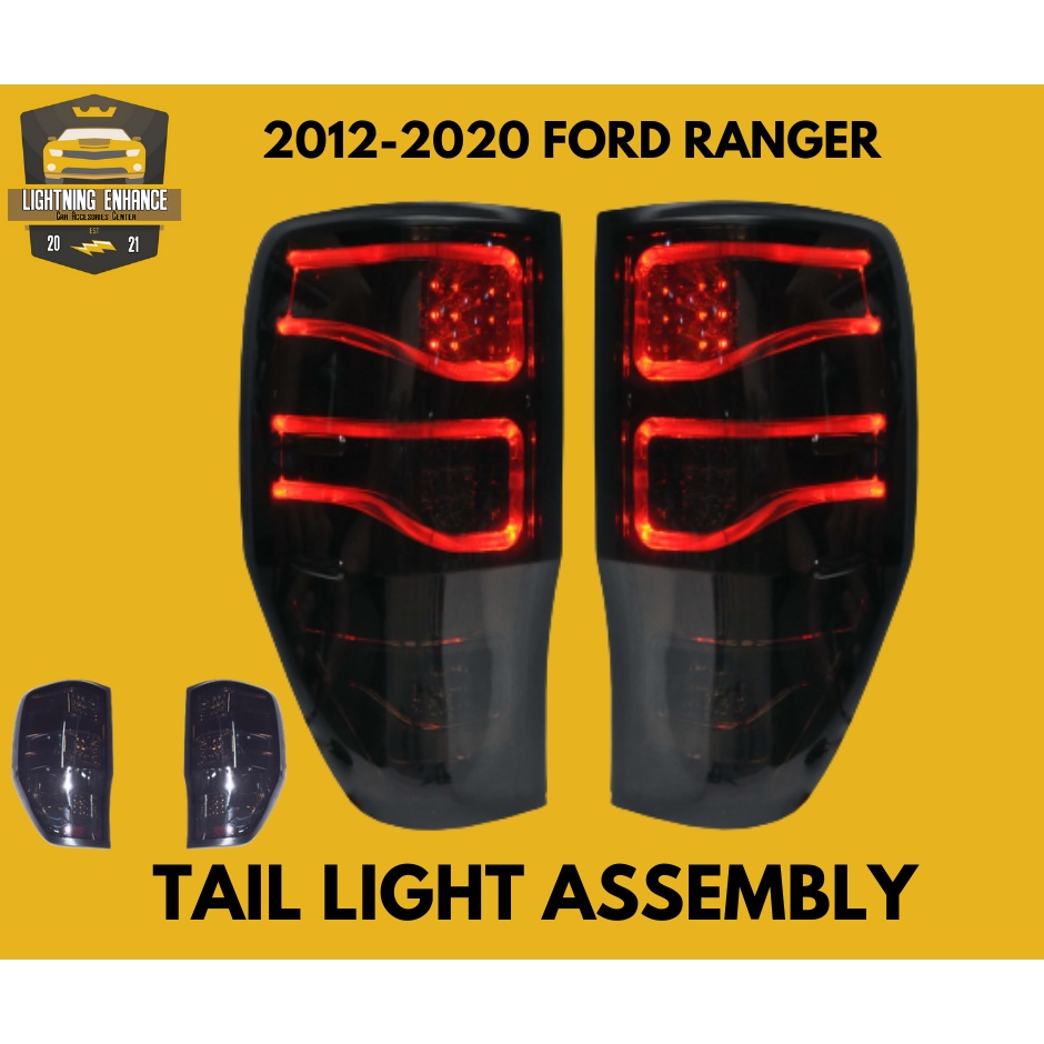 2012-2020 FORD RANGER T6 T7 T8 Smoke LED Pair Tail Light Assembly ...