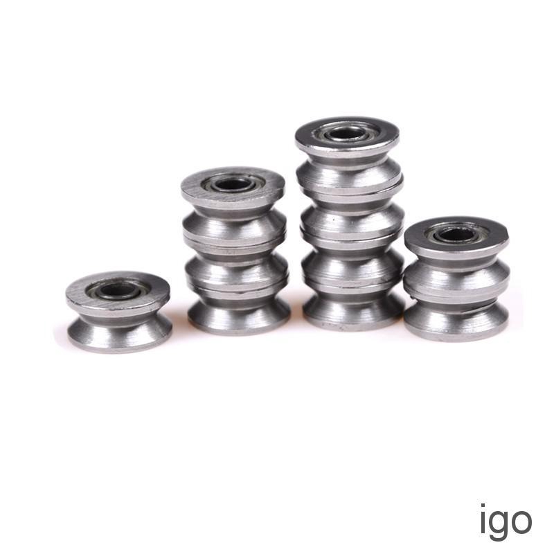 IGO 10pcs 624VV V Groove Deep Groove Bearing Traces Walking Guide Rail ...